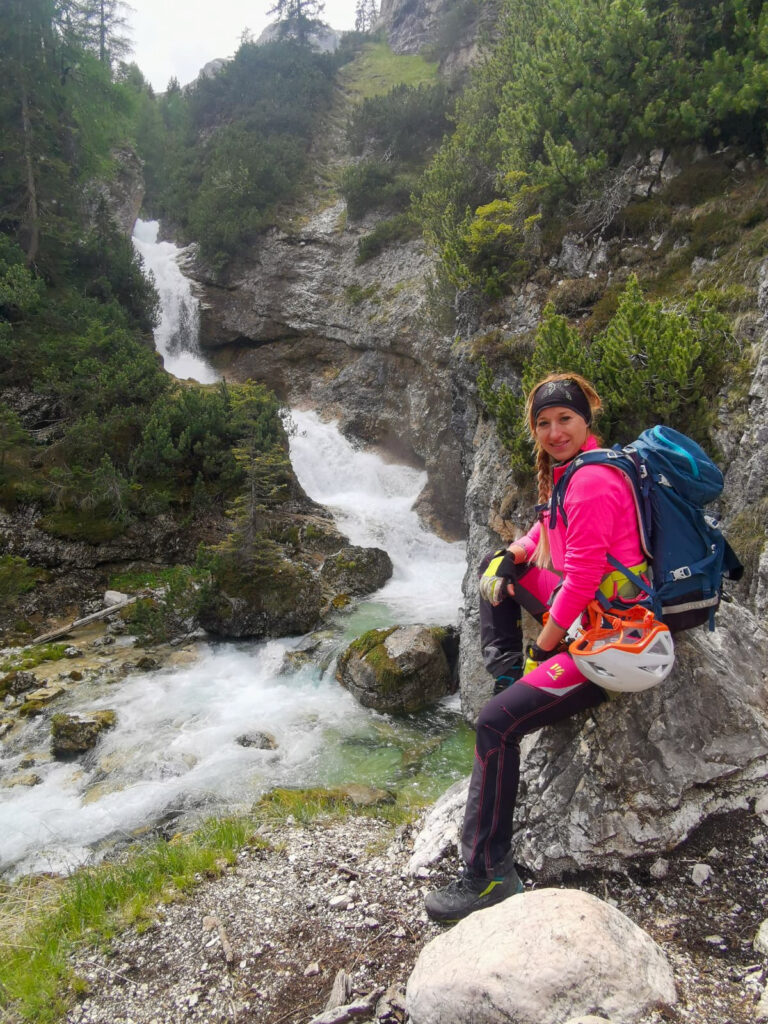 Una delle cascate di Fanes a Cortina vista dall'alto. Spettacolo favoloso la potenza dell'acqua!