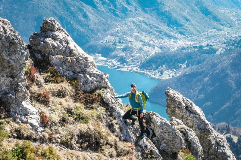 Verso Il Monte Corno, vista sul Lago di Ledro..Valle di ledro