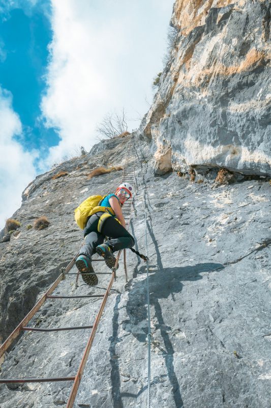 le scale lungo la ferrata