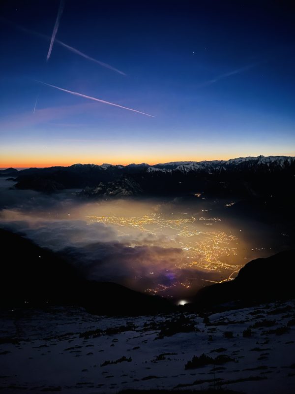 Le luci della valle al tramonto