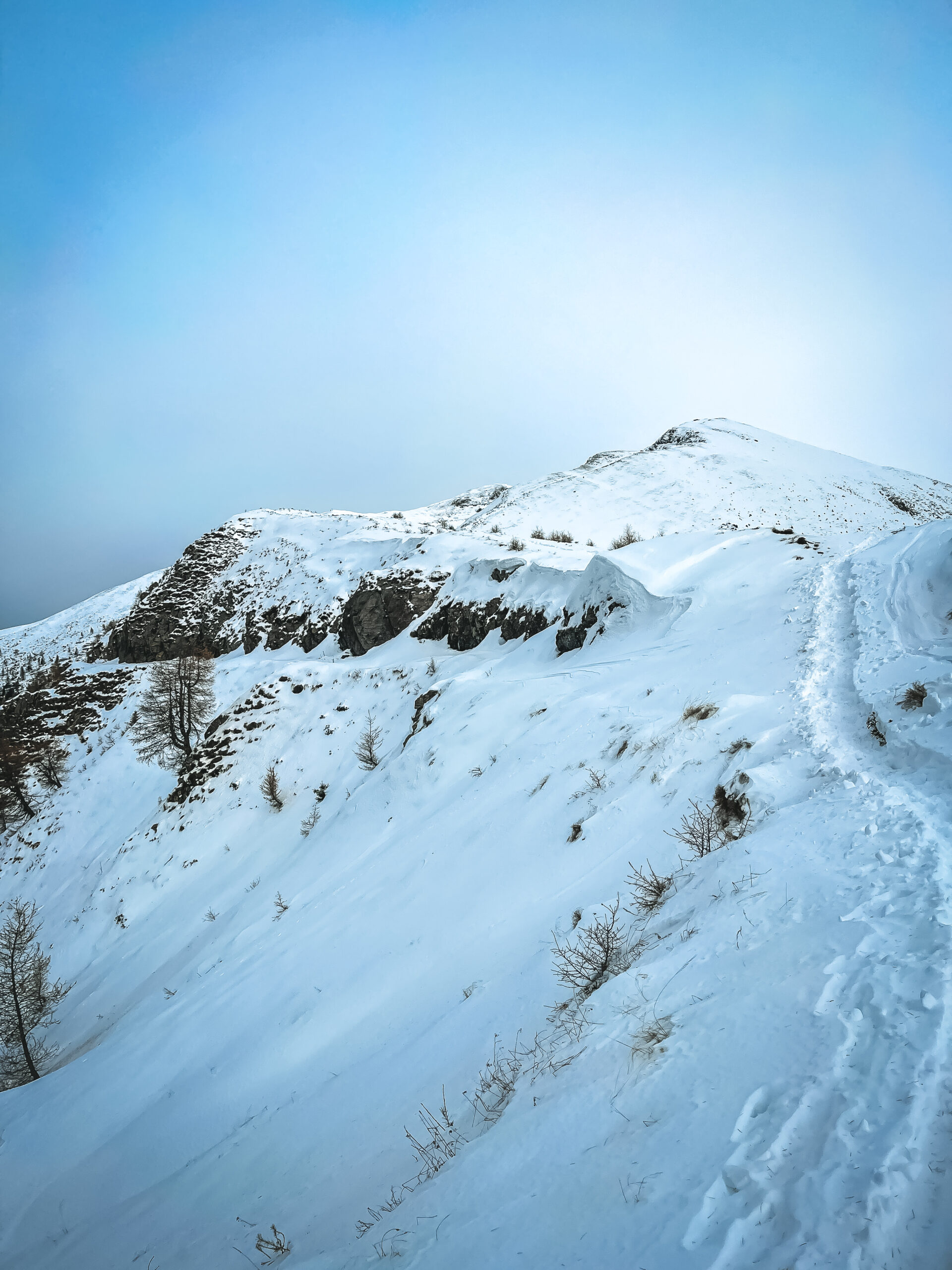 Verso il Monte Fravort innevato