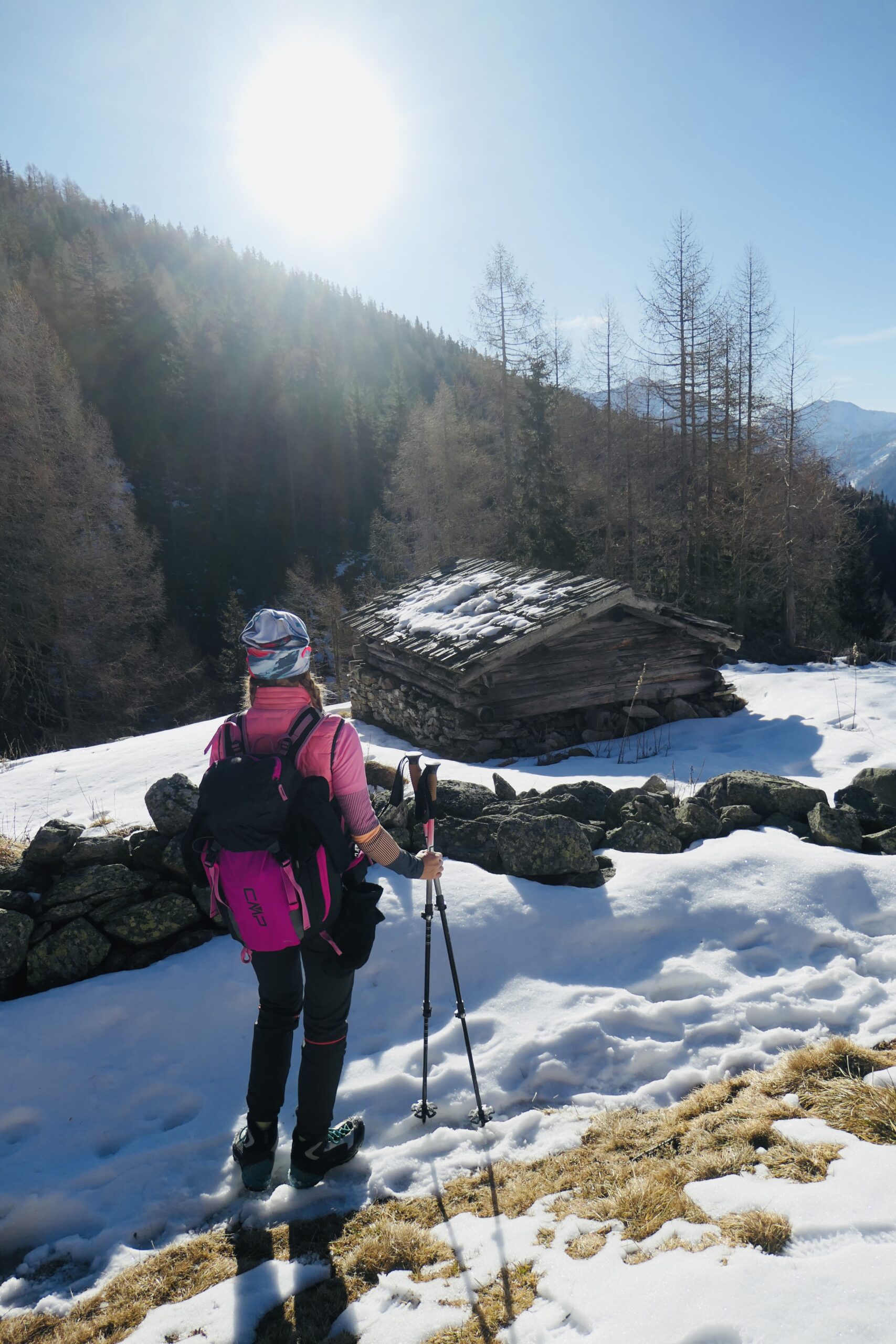 Malga diroccata lungo l'itinerario