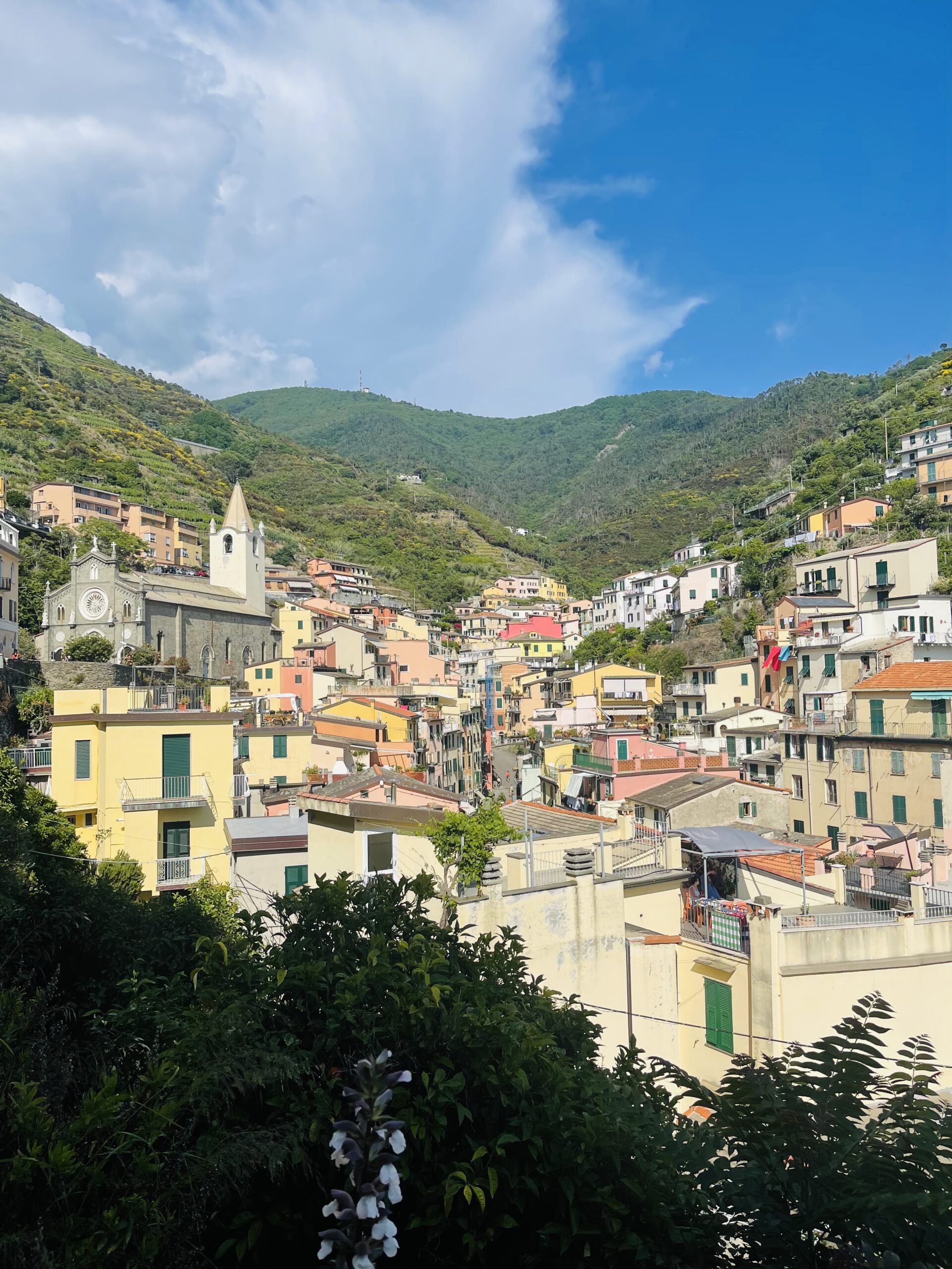 vista sul borgo di Riomaggiore, Cinque Terre