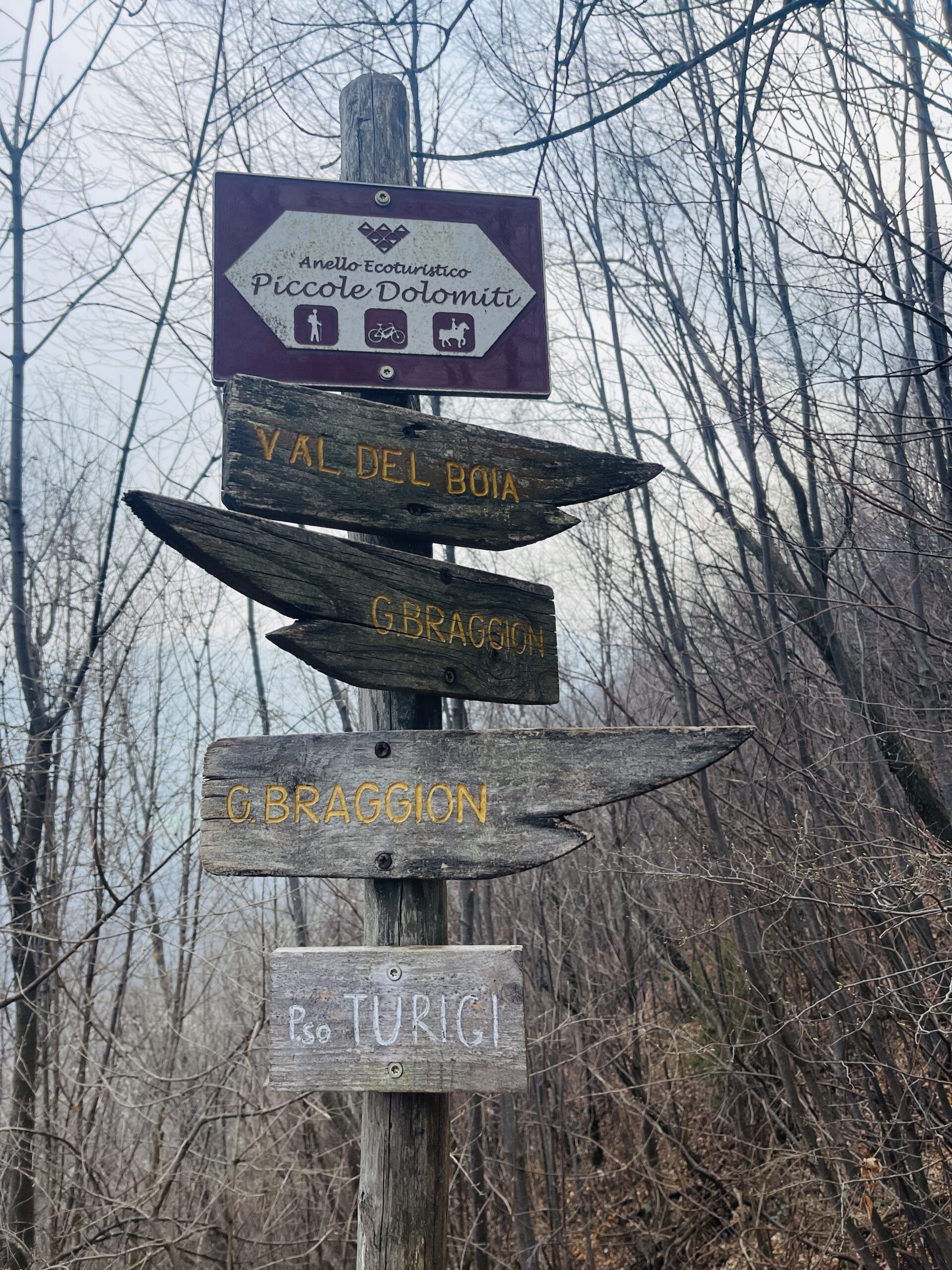 Passo Turigi, segnavia