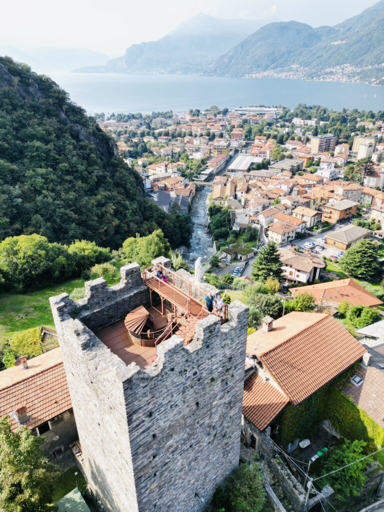 Torre Castello di Orezia a Dervio con panorama